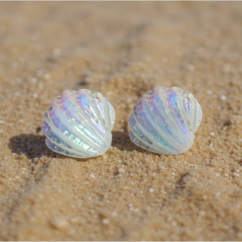 Iridescent Shell Earrings (Set of 3)